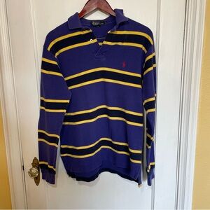 90s Vintage Polo Ralph Lauren Long Sleeved Polo Purple size M